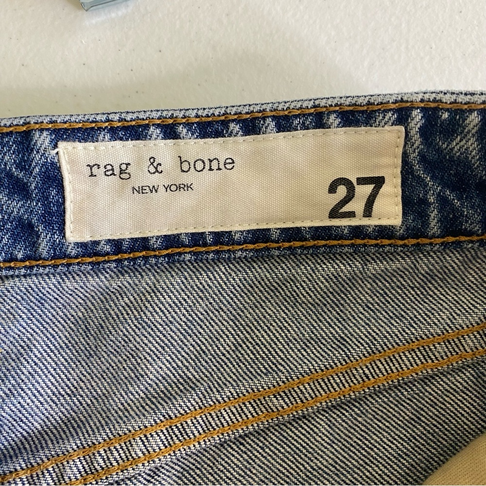 Rag & Bone Nina High-Rise Ankle Cigarette Jean in Dana Point W Holes Size 27 - Picture 8 of 15